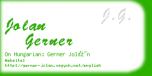 jolan gerner business card